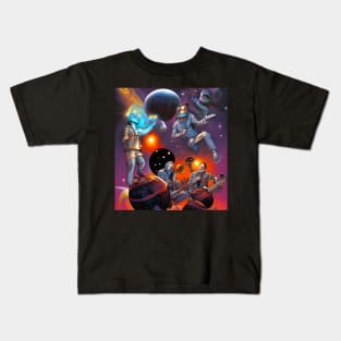 Stellar Strains Band - AI Art Kids T-Shirt